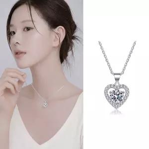 (GRA보증) 1캐럿 D컬러 모이사나이트 하트 목걸이 기념일 선물