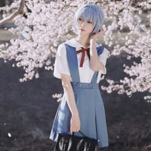 에반게리온 아스카 레이 여성 교복 프레 유니폼