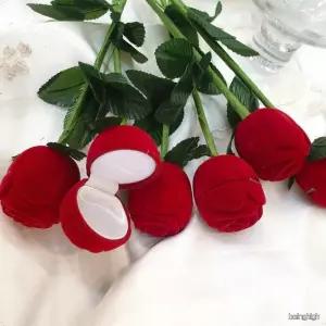 청혼 고백용 플라워 디자인 반지 케이스 로맨틱 주얼리 선물함