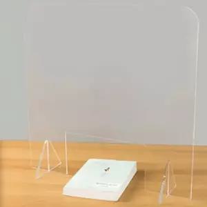 심플한 디자인의 위생적인 450x450 뚫림 아크릴 칸막이 투명파티션 관공서 카운터 데스크