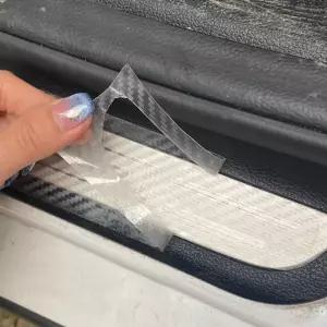 도어 스텝 PPF 가드 카본무늬 3cm 시트지