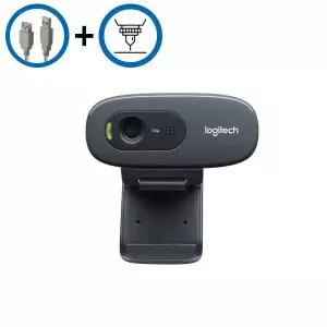 연장케이블+각인서비스 로지텍 C270 HD 화상카메라 웹캠 캠 컴퓨터 PC 줌 화상회의