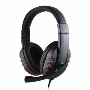 헤드폰 3.5mm 유선 게임용 헤드셋 이어폰 음악용 PS4 플레이 스테이션 4 PC 채팅 컴퓨터(마이크 포함)