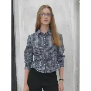 [후아유]여성 Slim Fit Check Blouse WHBLG4991F