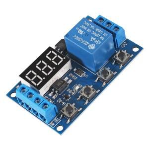 DC 6-30V 지원 마이크로 USB 5V LED 디스플레이 자동화 사이클 지연 타이머 스위치 끄기 시간 릴레이 6V 9V