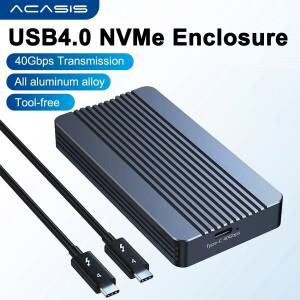 Acasis 40Gbps USB 4.0 NVME M.2 SSD 케이스 알루미늄 외장 썬더볼트 4/3 지원 M 및 B&M 키 2280 호환