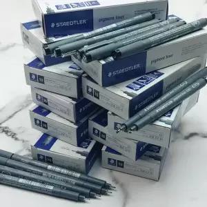 스테들러 Fineliner pigment liner 블랙 1다스 모음 데코펜 꾸미기재료