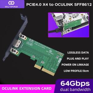 METALFISH OUTPRO Oculink 확장 카드 PCIe4.0 X4 SFF 8612로 T10 케이스/OcuLink GPU 독용 로우 프로파일