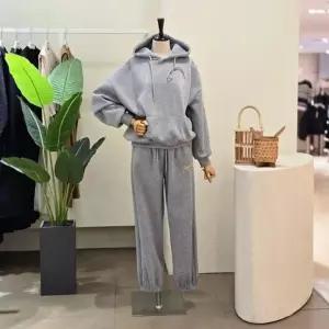 포커스 FW4L9ST5045_리본 기모 후드티 조거 팬츠 셋업