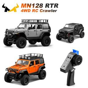 RC카 자동차 수륙양용 원격 조정 무선 오프로드 드리프트 미니 포크레인 MN128 RC 크롤러 1/12 풀 스케일 4