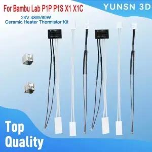 Bambu Lab X1 X1C P1P P1S 3D 프린터 100K NTC 3950 서미스터 온도 센서 350 용 24V 48W/60W 세라믹