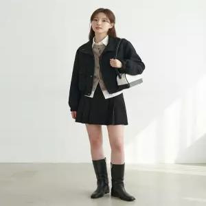 제너럴아이디어 포멀 플리츠 미니 스커트 BLACK / GF1LSK501
