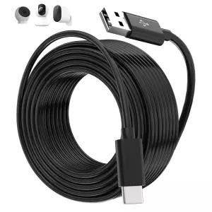 샤오미 Mi 카메라용 5M/16피트 길이 USB C 케이블 전원 연장 코드 2K/CCTV/Blink Mini 2/유피 실내