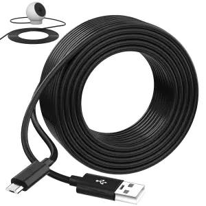 AIAUXAI 33피트 마이크로 USB 케이블 유피 실내 카메라용 전원 연장 Mi 360°Camera 2K