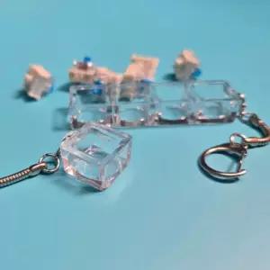 키캡 베이스 키캡키링 만들기 커스텀 키링 투명 단품 클리커 부자재 프레임 1구 4구 DIY 재료 파츠 열쇠고