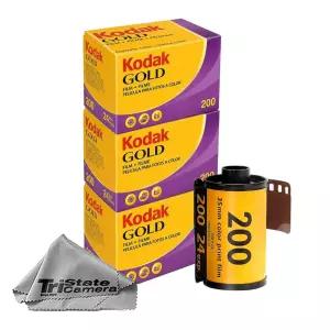 코닥 골드 200 35mm 컬러 네거티브 필름 6팩 ISO TSC 극세사 천 포함