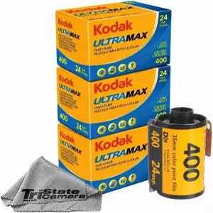 코닥 울트라맥스 400 35mm 컬러 필름 6팩 ISO 36매 TSC 극세사 천 포함