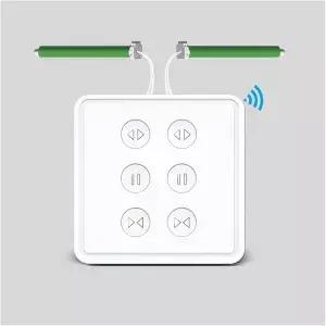 ngruama8 스마트 블라인드 WiFi 이중 커튼 스위치 롤러 셔터 전동 모터 에코 음성 제어 DIY 침실 사무실
