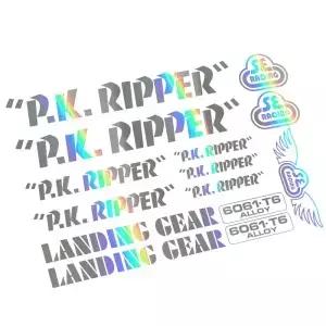 랜딩 기어 포크가 포함된 SE Racing PK Ripper 데칼 비닐 스티커 키트 BMX용