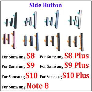 Note 8 S8 S9 S10 Plus 교체 부품 용 새 측면 볼륨 버튼 전원 켜기 끄기 버튼 키 세트