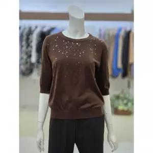 소고 트리아나 여성 스팽글 포인트 라운드넥 7부 소매 니트 AL3TA09 2868978