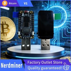 NerdMiner USB 비트코인 채굴기 250KH/s 스마트 LCD DIY 암호화폐 채굴기가 장착된 미니 소형 BTC 솔로