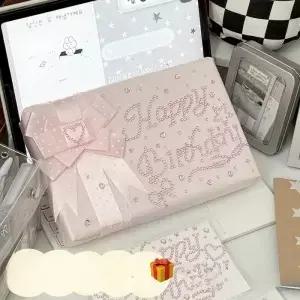 생일 축하해요 다이아몬드 스티커 3D 사랑 하트 별 반짝이 데칼 셀프 접착식 선물 포장 카드