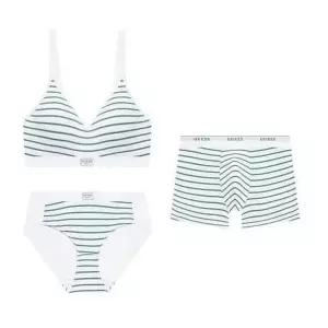 [게스언더웨어](대전신세계)스트라이프 라벨포인트 커플세트 (GFWBRBPDR211GR)