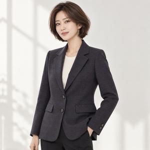 크로커다일레이디 클래식 잔체크 포멀 여성 자켓 CLDFJK102