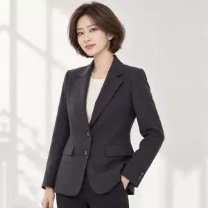 크로커다일레이디 클래식 잔체크 포멀 여성 자켓 CLDFJK102