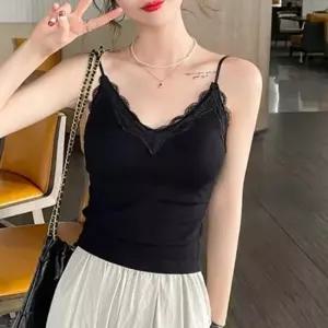 [라일리여성언더웨어] Rly 나시 브이넥 캡내장 민소매 크롭 이너티 홈웨어 52870332)