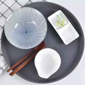 트레이 논슬립 쟁반 서빙 카페 쟁반 원형 소 30.4cm