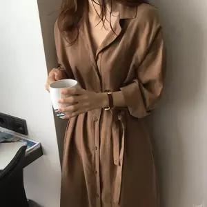 [RGK95042]여성 롱셔츠 허리스트링 레이어드 데일리 패션