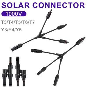 1000V Y  광전지 태양광 커넥터 2.5/4/6mm² 배터리 모듈 30A T 3/4/5/6/7 웨이 분기 PV