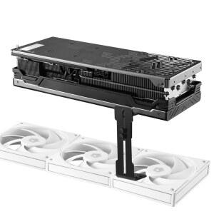 커스텀수냉 섀시 GPU 지지대 프레임 스테인리스 스틸 컴퓨터 그래픽 카드홀더 처짐 방지 RTX 4090 버팀대 12cm 선풍기 위치