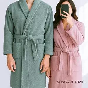 [송월]송월 40수 코마사 라이트 가운 호텔 샤워 로브