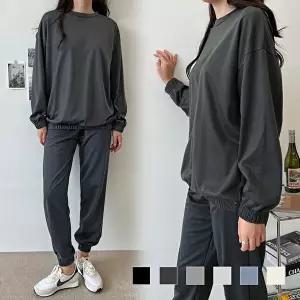 [신상오픈런]여자 빅사이즈 츄리링바지 부드러운 FW 실내복 맨투맨 세트