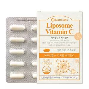 뉴트리랩스 리포좀 비타민C 800mg 60캡슐 2개월분 철 영양분 흡수 항산화 유해산소