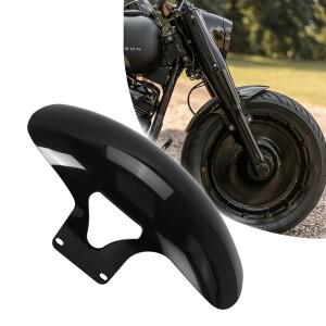 Harley Softail M8 Fatboy FLFBS 2018-2022 용 오토바이 글로스 블랙 프론트 펜더 머드 가드 커버