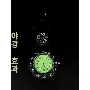 카라비너시계 산악시계 나침반 등산시계 축광 클립형 누심