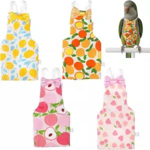 Matwsec 4 PCS 새 기저귀 앵무새 코카티엘 미니 마코 버지 카나리아용 실내외 겸용 재사용 가능 M