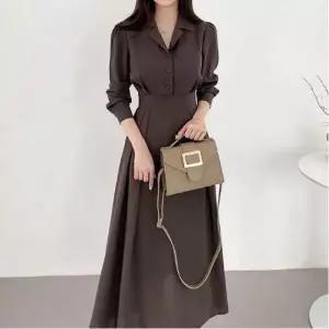A라인 캐주얼 원피스 하객룩 A라인원피스 롱 자연스럽게 허리부터