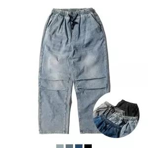 남성 빈티지 핀턱 밴딩 배기핏 청바지 DMG-JEA-Q4396461
