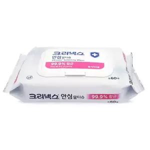 쿨샵 크리넥스 손제정 물티슈 60매 보습소독