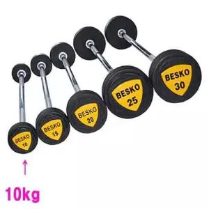베스코 TPU 고정직선바 10kg PT샵 헬스장 (SM)