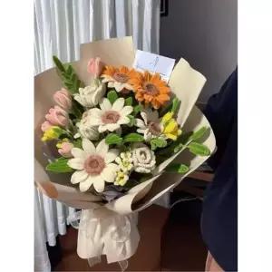 꽃다발키트 꽃다발 취미 재료 모루 데이지 장미 대형