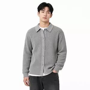 [모로엠]남성 니트 버튼 카라 집업 가디건 DMS-CA-Q4600686