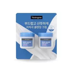 뉴트로지나 딥 클린 클렌징 크림 285ml x 2 부드러운 산뜻한 저자극 말끔한 세안