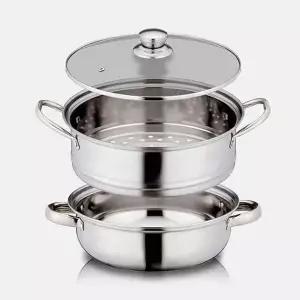 2단찜솥 인덕션겸용 28cm 대형 2단스텐 찜솥 찜냄비 곰솥 찜기
