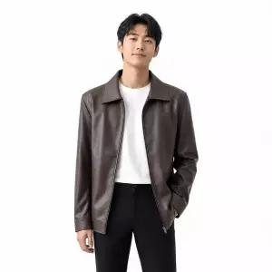 남성 라이더 카라 가죽 블루종 자켓 ON-JUA-QWDEDE10